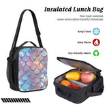 Student Boys Girls Mermaid Fish Scale Backpack School Bag