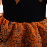Spider Web Halloween Cosplay Costume for Girls Carnival Christmas Long Sleeve Party Birthday Prom Dresses Girl Children Clothing
