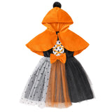 0-6Y Halloween Toddler Girls Polka Dot Bowknot Sparkle Tulle Dresses
