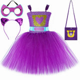 6M-12T Kid Baby Girls Super Kitties Tutu Halloween Cartoon Carnival Party Perform Princess Dress