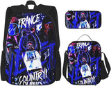 Kid Jey Wrestler USO Backpack 3 Pieces Set With Lunch Box Pencil Case