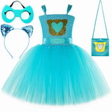 6M-12T Kid Baby Girls Super Kitties Tutu Halloween Cartoon Carnival Party Perform Princess Dress