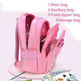 Kid Girl Kindergarten Backpack Pink Cute Cat Waterproof Schoolbag