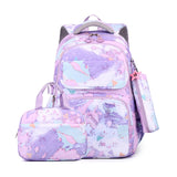 3pcs Kids Girl School Backpack Lunch Pencil Bag Set