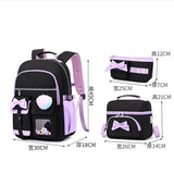 3pcs School Student Backpack Set Bow Teenager Travel Bookbags