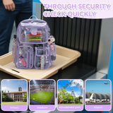 Kid Girl Clear PVC Backpack Heavy Duty Transparent Bookbag
