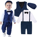 Baby Boy Wedding Christening Baptism Suits Sets 3 Pcs