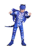 Kids Deluxe Frost Dragon Cosplay Fantasy Costume For Back To School, Halloween And Role-play Performances 3-12years