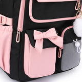 3 Pcs Kid Teenage Travel  Large capacity Nylon Backpack Fashion Candy Bookbags