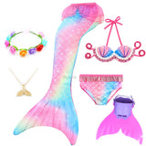 Kid Girl Swimming Mermaid Ariel Cosplay Costume Swimsuit
