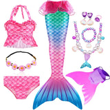 Kid Girl Fantasy Mermaid Tails Swimming Party Cosplay Costumes Mermaid Swimsuit