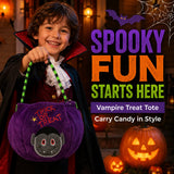 1PC Plush Halloween Pumpkin Vampire Witch Treat Basket Portable Candy Bag