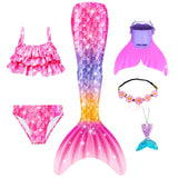 Kid Girl Ariel Little Mermaid Swimsuits for Beach Swimming Costumes