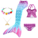 Kid Girls Mermaid Swimsuit  Bathing Beach Costumes Cosplay