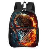 Kid Basketball Square Front Pocket Backpack Cartoon SchoolBags