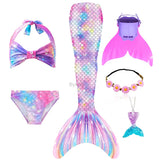 Kid Girl Ariel Mermaid Swimsuit Bikini Summer Bathing Suit Multiple Pcs