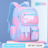 Kid Cute Cartoon Backpack Gradient Large Capacity Waterproof School Bags