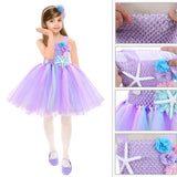 12M-12T Kid Baby Girls Mermaid Glowing Tutu Halloween Ariel Party Dresses