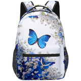 Student Trendy Popular 3D Print Oxford Funny Butterfly Bookbag Notebook Backpacks