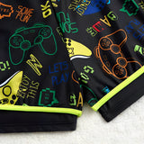 Kid Boys Swimsuit Short Sleeve Printed Swimwear