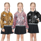 4-14Y Kid Girls Sequin Jacket Bomber Spring Fall Coats