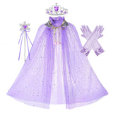 2-10Y Kid Little Girl Mermaid  Ariel Cosplay Costume Halloween Princess Dress Set