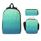 Student Boys Girls Mermaid Fish Scale Backpack School Bag