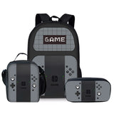 Kid Boy 3D Cartoon Game Console Design Three Piece Set Backpacks Schoolbags
