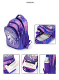 3Pcs/set Mermaid School Backpack Set Cute Kids Cartoon Book Bag