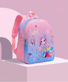 Kindergarten Girl Backpack Cartoon Cute Unicorn Mermaid Print Schoolbag