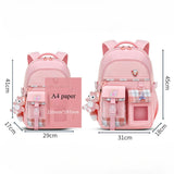 Kid Girl Large Capacity Spine Protection Leisure Backpack Schoolbags with Multiple Pockets