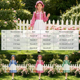 5-12Y Kid Girls Colonial Pioneer Prairie Maid Dress Halloween Carnival Party Cosplay