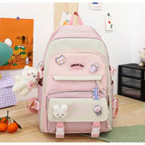 5 In 1 Kid Girl School Bag Multifunctional Large Capacity Casual Travel Backpack