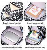 3pcs/set Elementary School  Flower Cute Little Dolls Backpack Bookbags