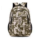 Fashion Printed Camouflage Student Boys Backpack Large Capacity Lightweight Schoolbags