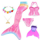 Kid Girl Swimming Mermaid Ariel Cosplay Costume Swimsuit