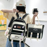 5 In 1 Kid Girl School Bag Multifunctional Large Capacity Casual Travel Backpack