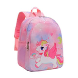 Kindergarten Girl Backpack Cartoon Cute Unicorn Mermaid Print Schoolbag