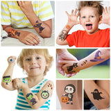 10 Sheets Halloween Pumpkins Tattoo Sticker Fake Tattoo