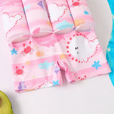 Kid Baby Girl Boy Buoyancy One-piece Floating Guards Cartoon Swimsuit