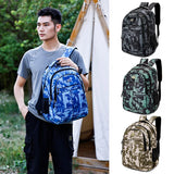 Fashion Printed Camouflage Student Boys Backpack Large Capacity Lightweight Schoolbags