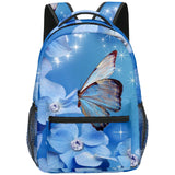 Student Trendy Popular 3D Print Oxford Funny Butterfly Bookbag Notebook Backpacks