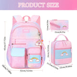 3pcs/set Kids Girl Schoolbags Backpack With Lunch Box Pencil Case Set