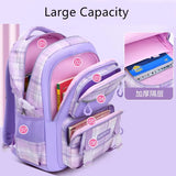 Kid Teenager Girl Backpack Pink Purple  Cute Waterproof Kawaii Schoolbag