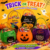 1PC Plush Halloween Pumpkin Vampire Witch Treat Basket Portable Candy Bag