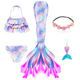 Kid Girl Ariel Mermaid Swimsuit Bikini Summer Bathing Suit Multiple Pcs