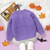 0-3Y  Infant Baby Boys Girl Halloween Knit Cardigan Ghost Pumpkin Sweaters