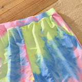 Family Matching Swimsuits Tie Dye Hollow Out One-Piece Swimwear
