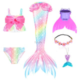 Kid Girl Ariel Mermaid Swimsuit Bikini Summer Bathing Suit Multiple Pcs
