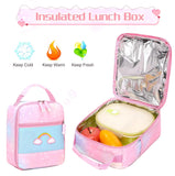 3pcs/set Kids Girl Schoolbags Backpack With Lunch Box Pencil Case Set